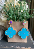 Turquoise Gold AB Sweetie Earrings