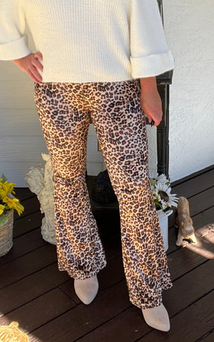 Velour Leopard Pants