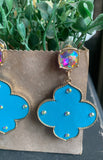 Turquoise Gold AB Sweetie Earrings