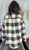 Plaid Leopard Shacket M