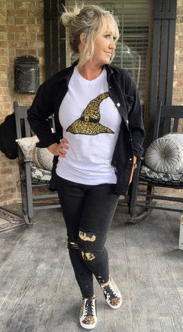 Pretty Witch Hat T in White