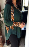 Emerald Leopard Top S-2X