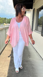 Everyday Kimono in Sweet Pink M XL