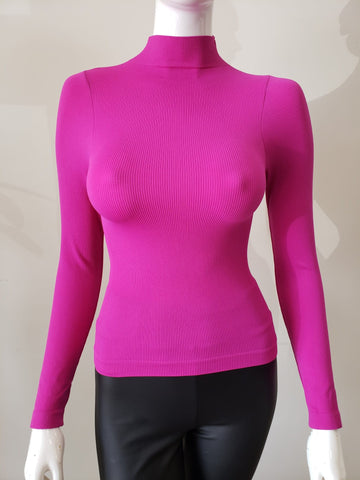 One Size Fit Turtleneck in Magenta