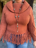 Rustic Vibes Sweater in Rust