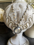 Lacee Crystal Necklace in Ivory