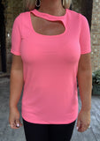 Boutique Sweet Top in Neon Pink S M