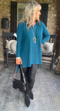Cozy Time Top in Teal 2X