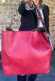 Side of Leopard Handbag in Red