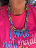 Glitzy Rainbow Braided Necklace