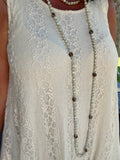 FrilLEE Lily Lace Sleeveless Blouse In Ivory