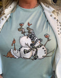 Wine Sippin Snowmen T