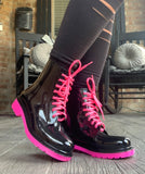 Sweet Neon/Black Drizzle Boots