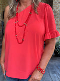 Care Free Blouse in Red S & M