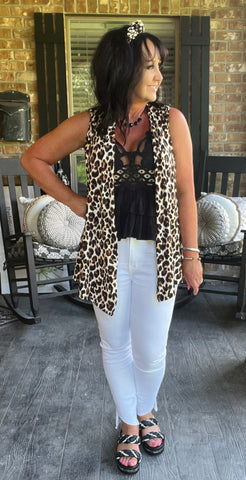 Leopard Obsessed Draped Vest
