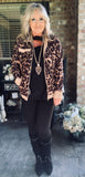 Courderoy Leopard  Distressed Jacket