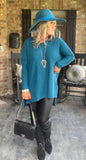 Cozy Time Top in Teal 2X