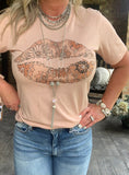 Floral Lips Peachy T S