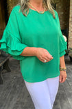 Paris Bound Blouse in Green S