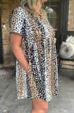 Striped Cheetah Dress