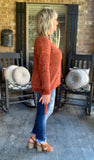 Fabulous Fringe Chenille Sweater in Brick