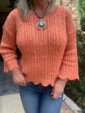 Be a Sweetheart Sweater in Cantaloupe