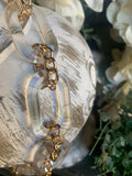 Clear and Gold Acrylic Chain Necklace