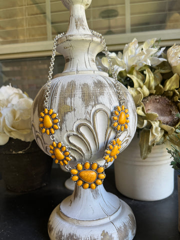 Marigold Blossom Stone Necklace