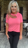 Boutique Sweet Top in Neon Pink
