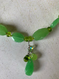Paradise Green Glass/Crystal Necklace