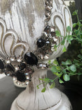 Black Silver Crystal Passion Necklace