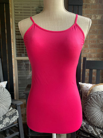 Stretchy Basic Cami in Hot Pink/Restock