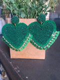 Beaded Emerald Heart