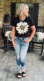 Sweet Daisy Cropped T in Black S