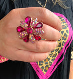 Princess Pink Flower Ring