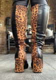 Split Personality Leopard Boots