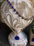 Princess Crystal Necklaces in Royal Blue