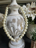 Gold Crystal and Large Pearl Strand Necklace