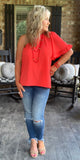 Care Free Blouse in Red S & M