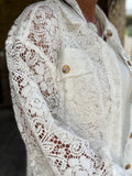 Pretty Lace Shacket in Ivory