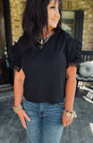 Sassy in Tulle Top in Black S-XL