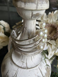 Silver Pearl Melody Cuff Bracelet