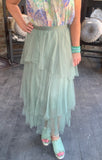 Sage Green Tulle Skirt One Size
