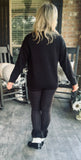 Peek A Bow Sweater in Black S-L