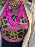 Pink Love Beaded Statement Necklace