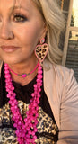 Pink Love Beaded Statement Necklace