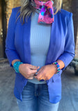 Rosalyn Blazer in Royal Blue S M