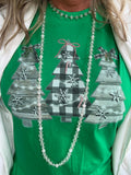 Pretty Little Plaid Christmas Trees T