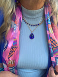 Princess Crystal Necklaces in Royal Blue