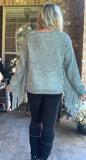 Fabulous Fringe Chenille Sweater in Sage